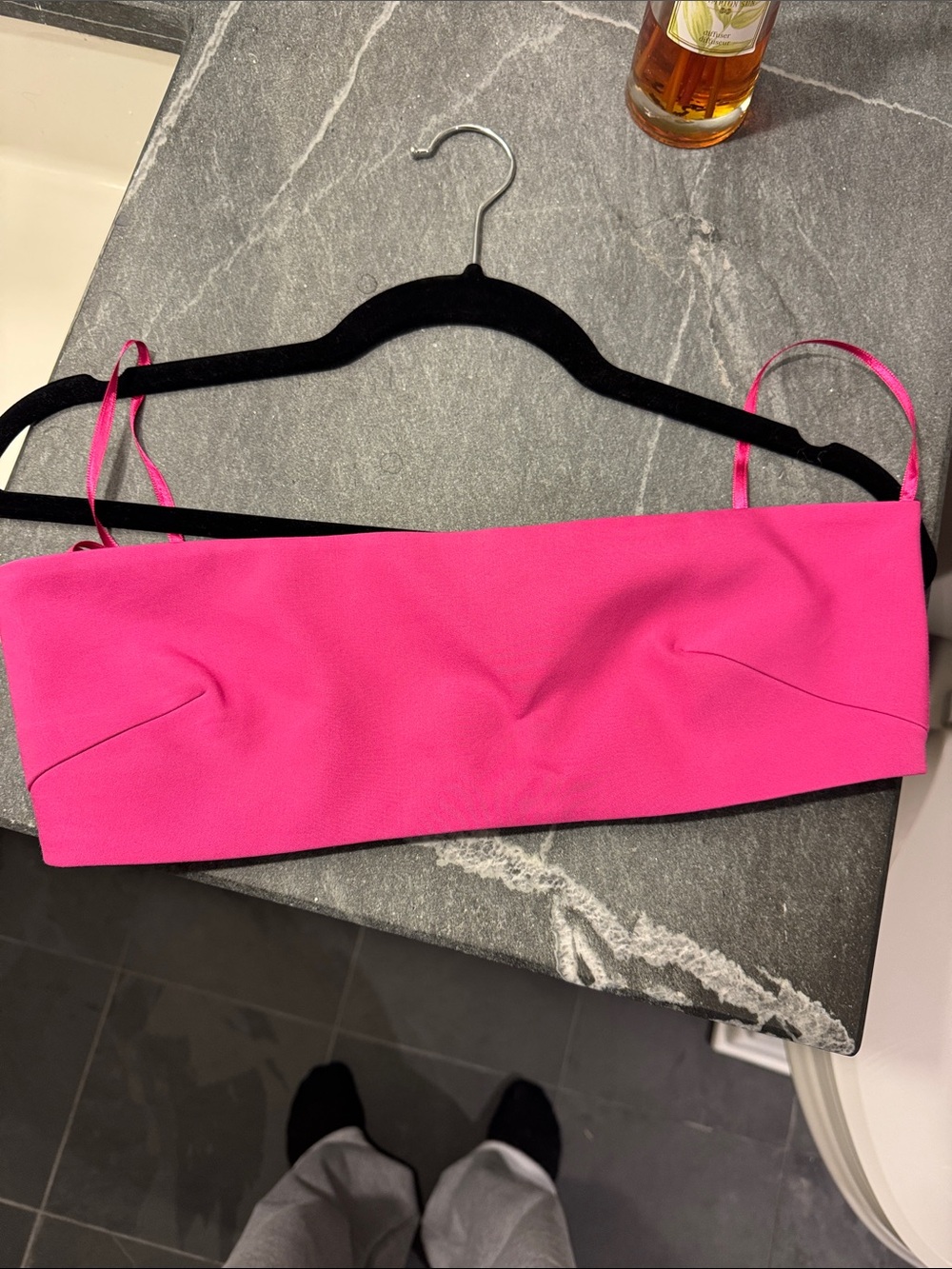 BCBGMaxAzria Vibrant Pink Strapless Top
